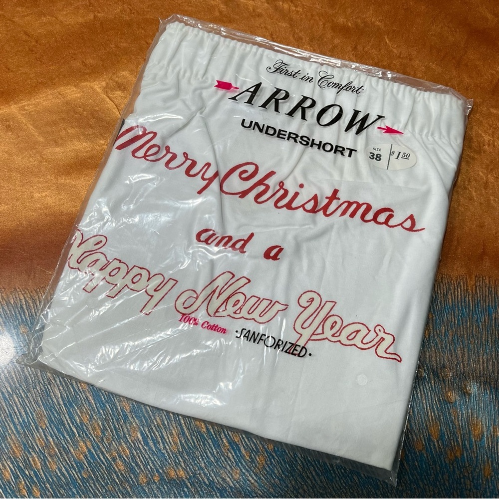 Vintage Arrow Undershorts Boxers Merry Christmas Happy New Year NOS USA …